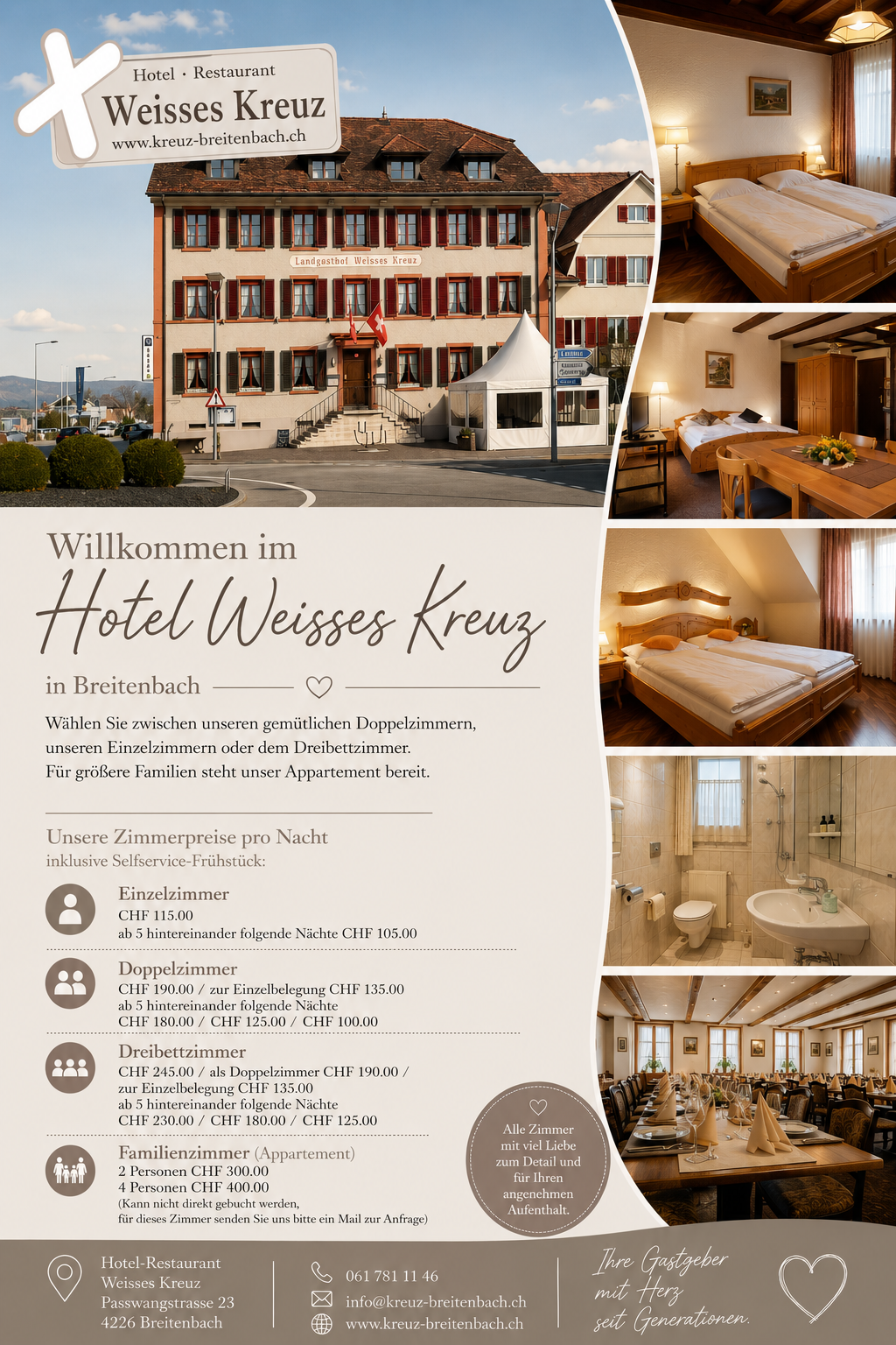 Hotel Weisses Kreuz Breitenbach mit Zimmern und Preisen
