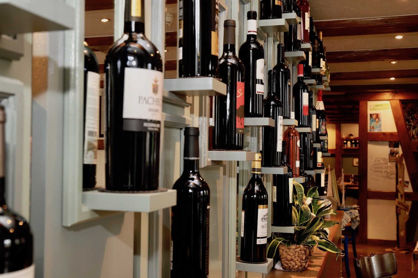 Weinauswahl im Restaurant
